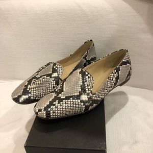 J.Crew snake printed leather smoking loader 8 1/2